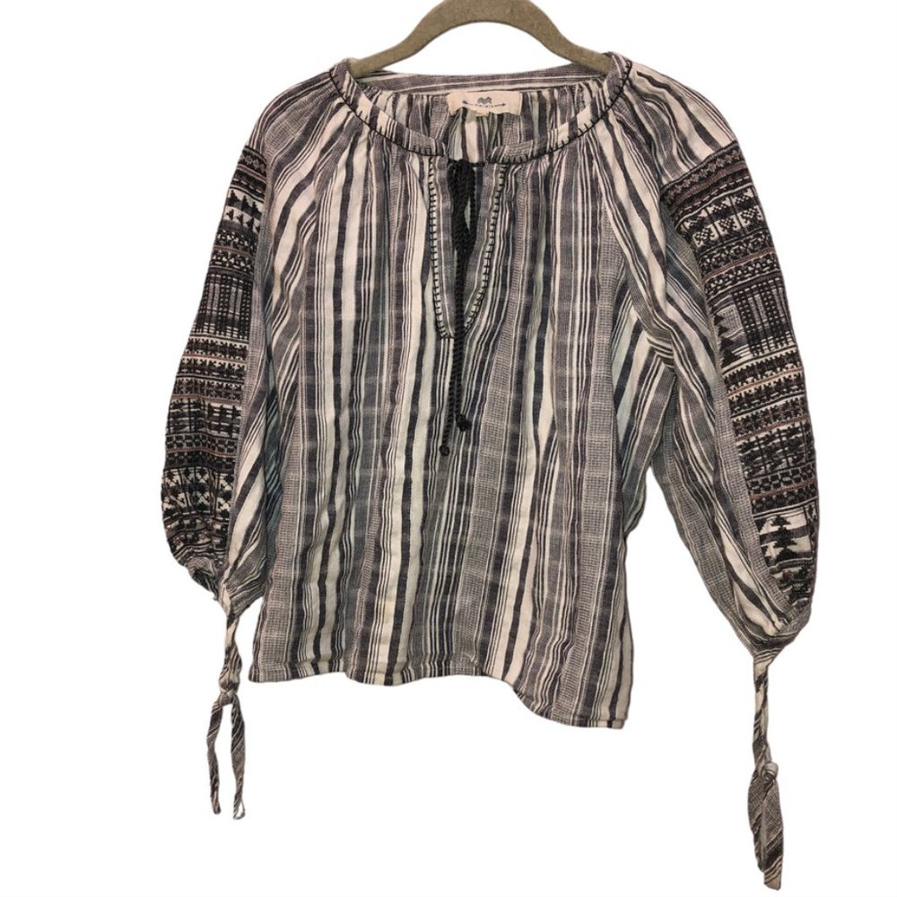 Nibi MTK The hamptons Montauk Surf Shop gray chambray embroidered tunic …